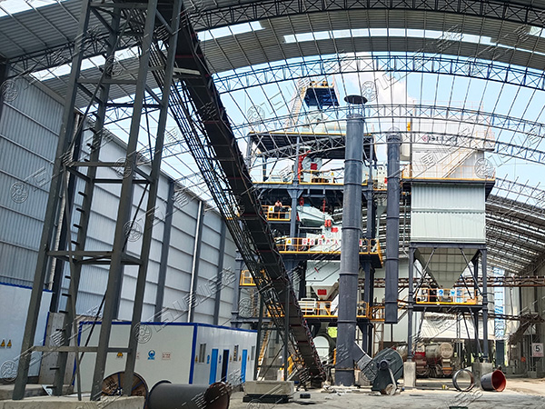 石粉料不用水洗砂，上套干法制砂樓